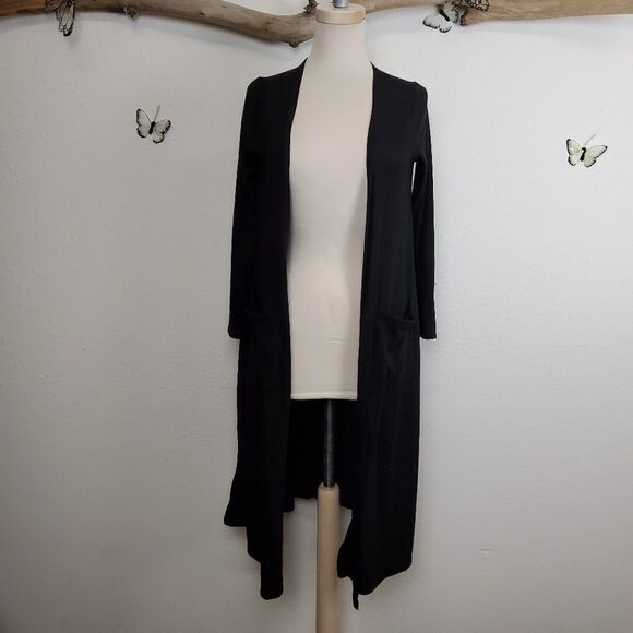 Lularoe black Sarah cardigan duster - Picture 2 of 4